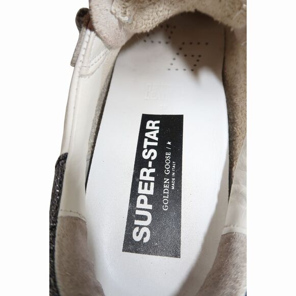 Golden Goose Leather Love Print Superstar Sneakers White Women's Size 39 - Picture 3 of 5